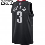 Maillot NBA Houston Rockets Kevin Porter JR 3 Jordan 2022-23 Statement Edition Noir Swingman - Enfant